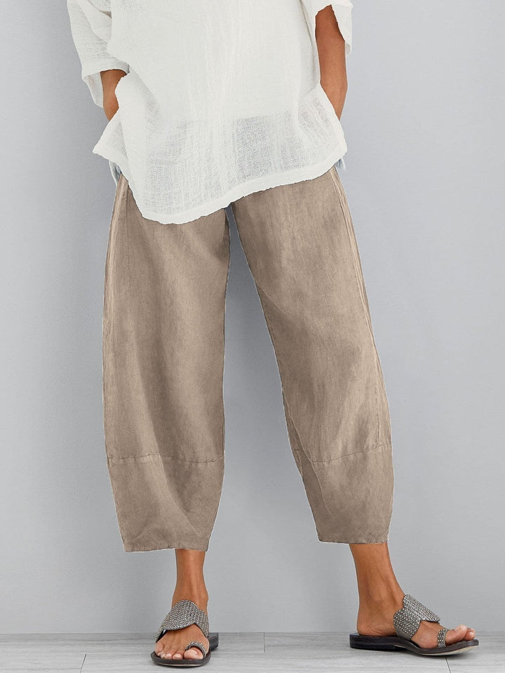 Elara | Cropped Cotton Pants