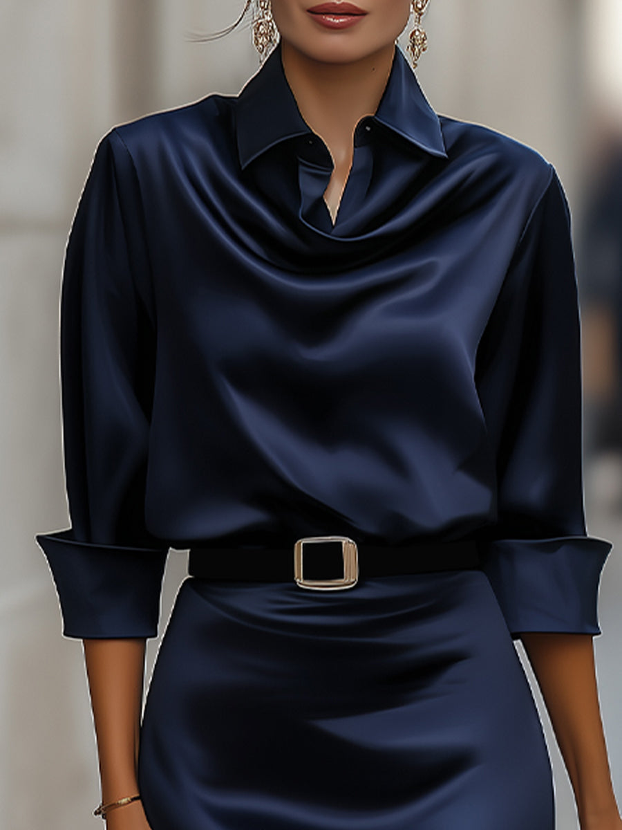 Liora | Satin Midi Dress