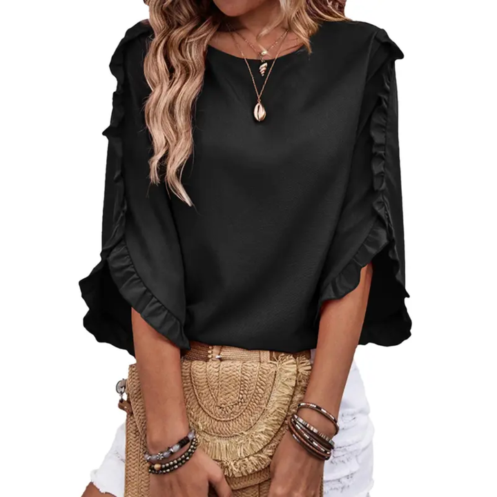 Willa | Ruffled 3/4 Sleeve Blouse