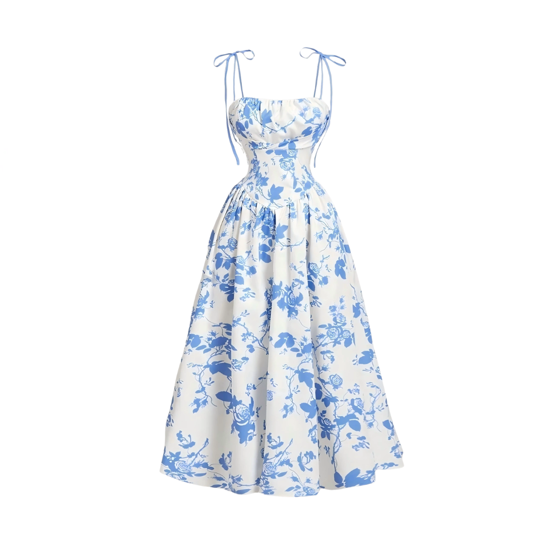 Odessa | Floral Tie-Shoulder Dress