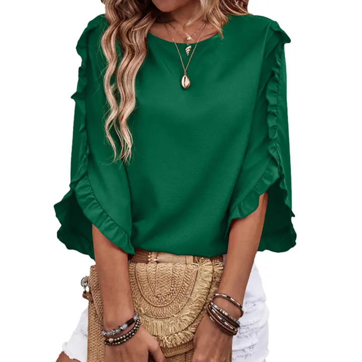 Willa | Ruffled 3/4 Sleeve Blouse