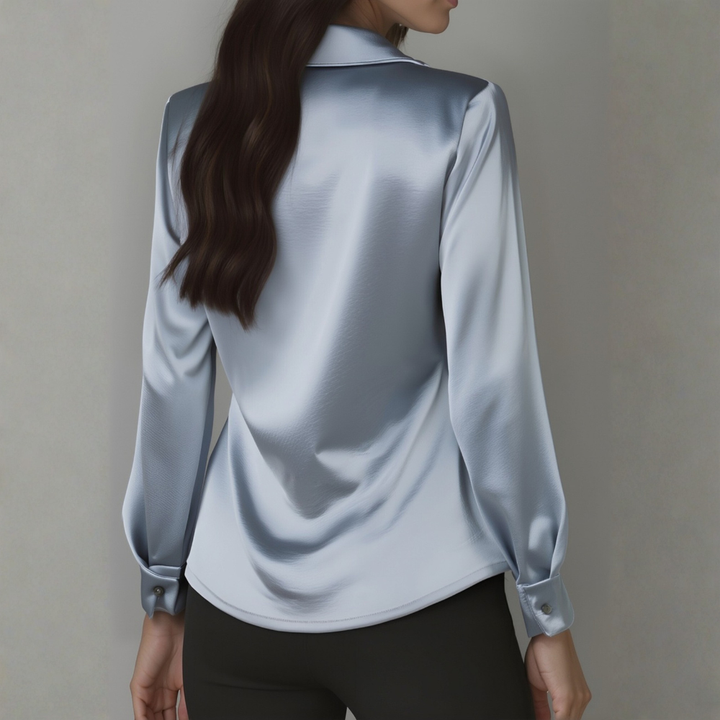 Nadia | Satin Cowl Blouse