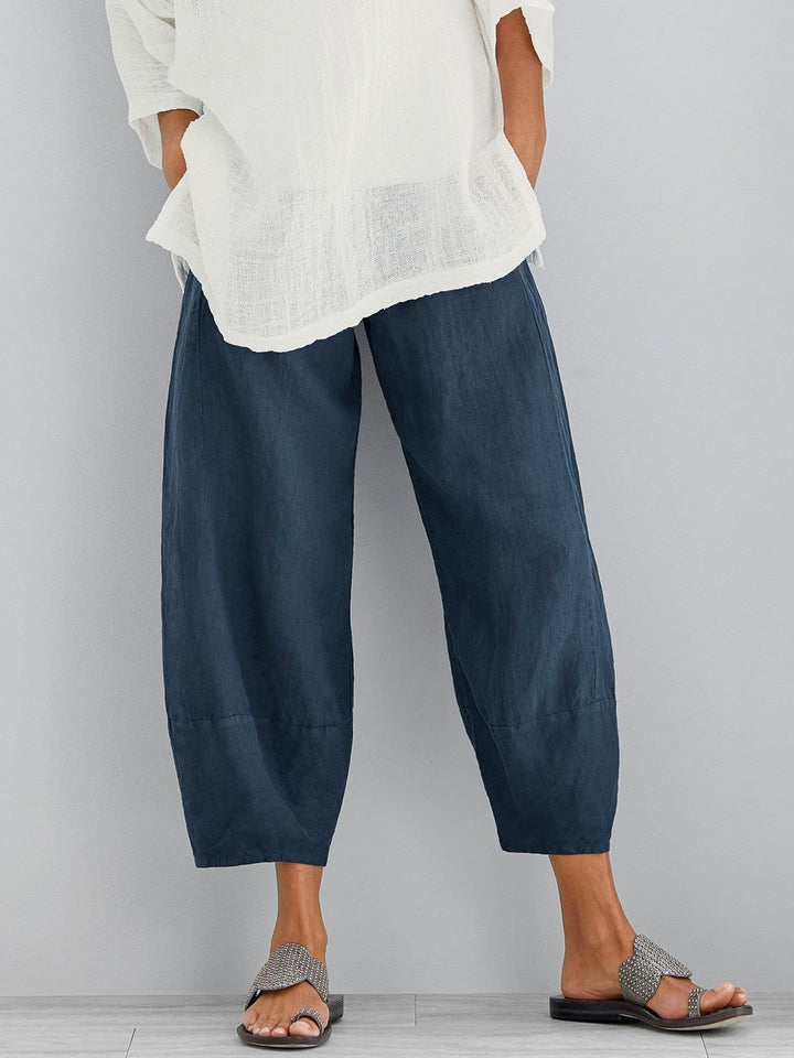 Elara | Cropped Cotton Pants